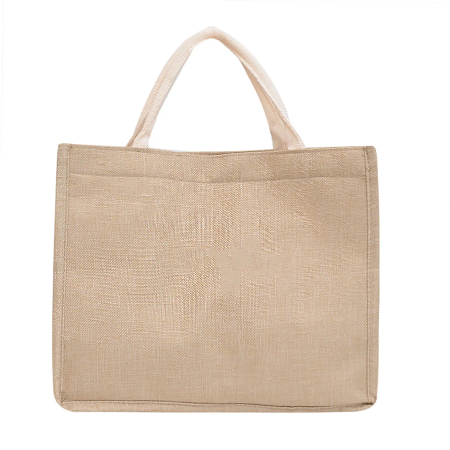 Cotton Jute Canvas Bag, custom tote bag with logo imprint 2