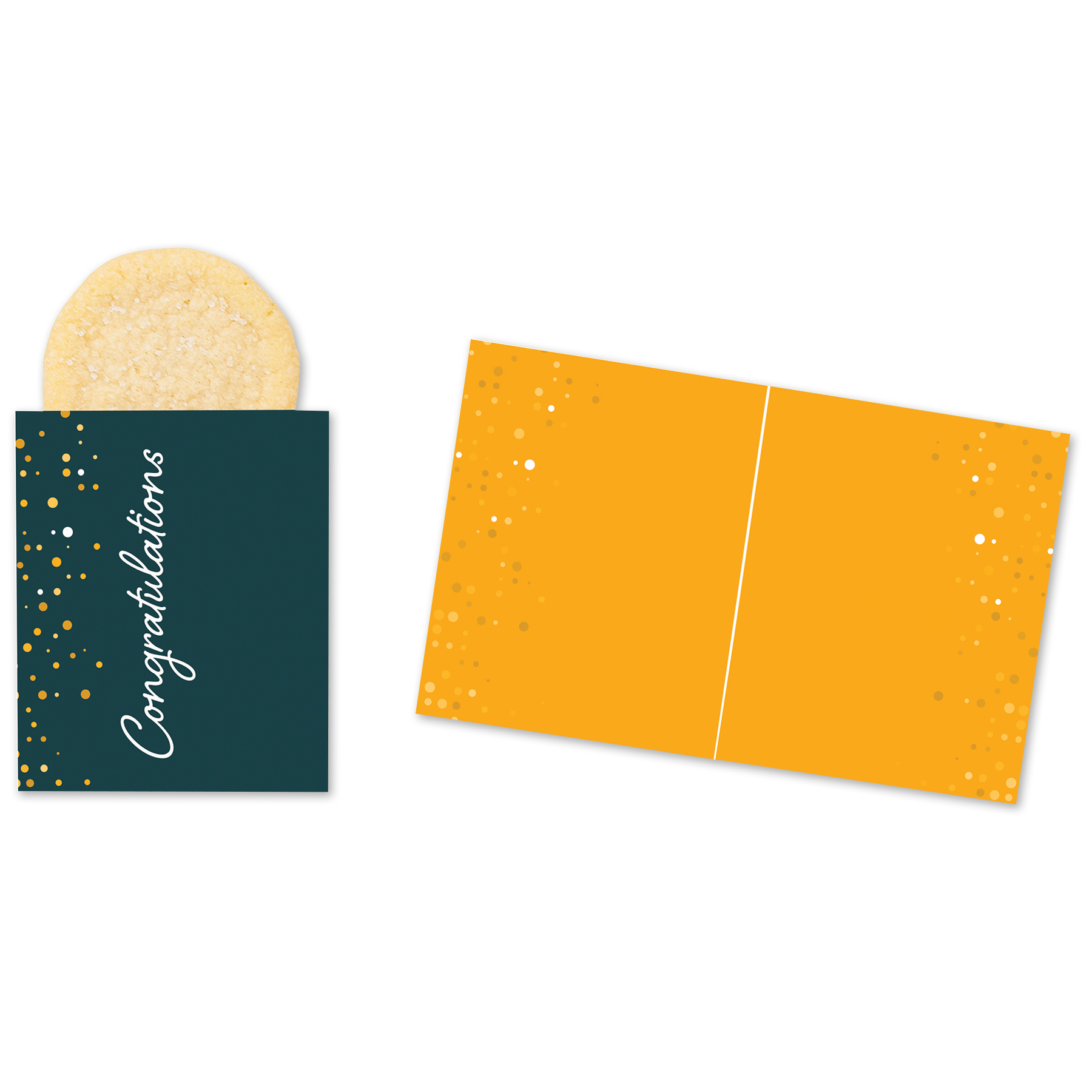 One Color Foil-Stamped Stock Congratulations Mini Sweeter Card with Single Sugar Cookie 3