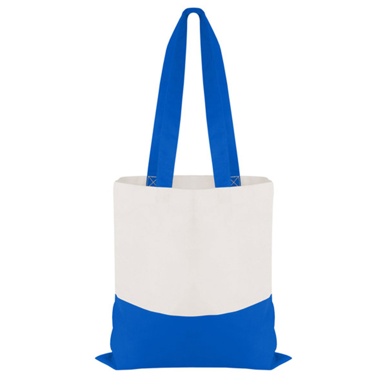 Cotton Colored Accent Flat Tote