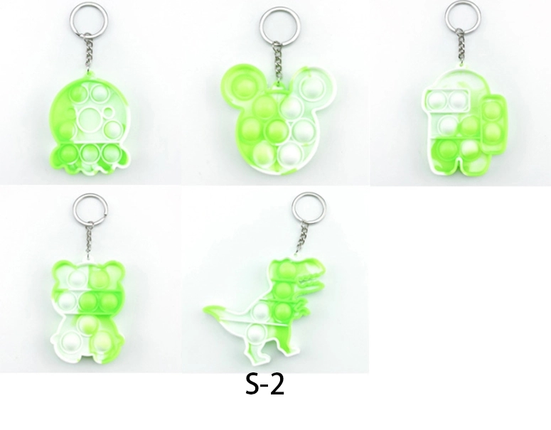 Stress Relief Fidget Silicone Flipping keychain 13