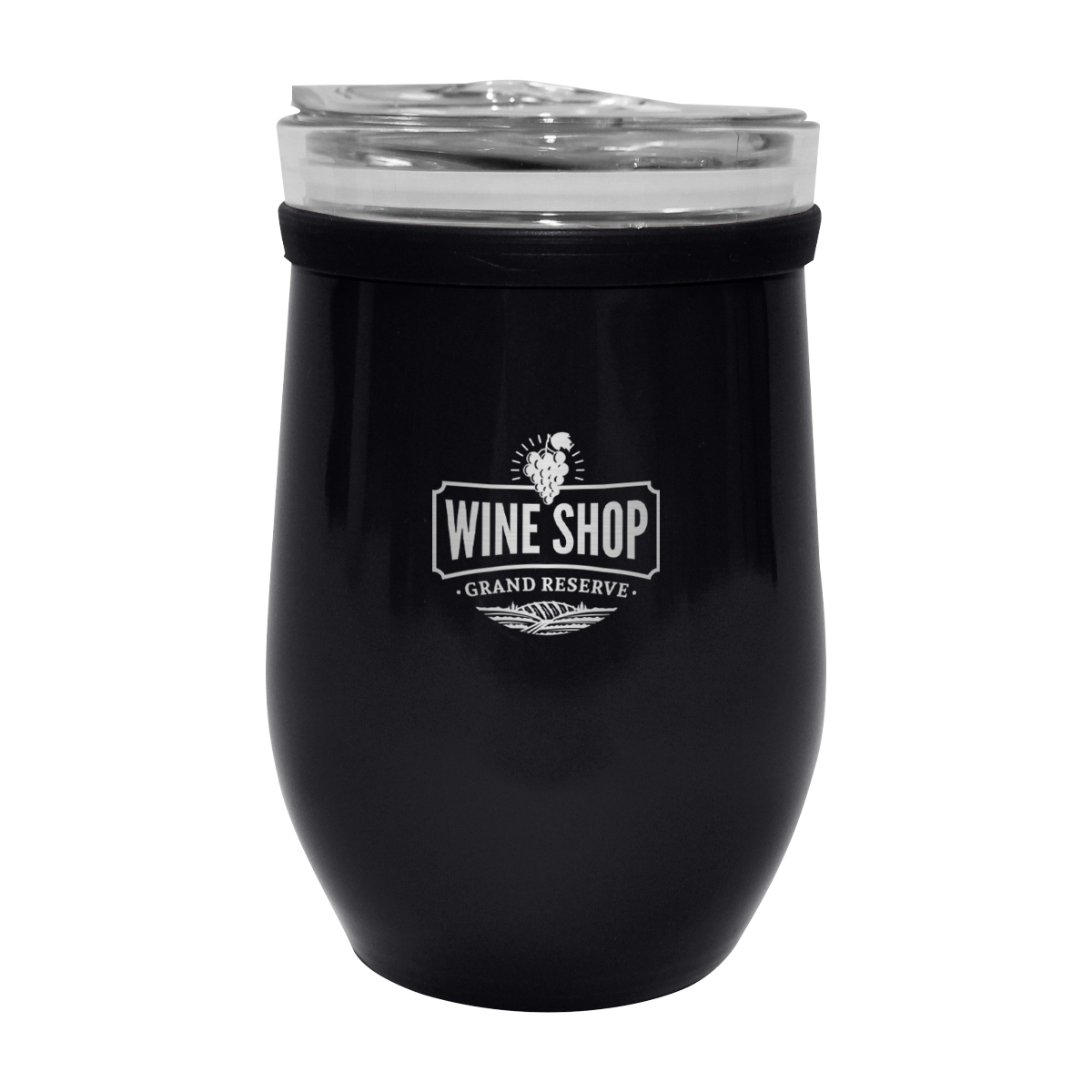 8 Oz. Glass And Stainless Steel Wine Tumbler 12