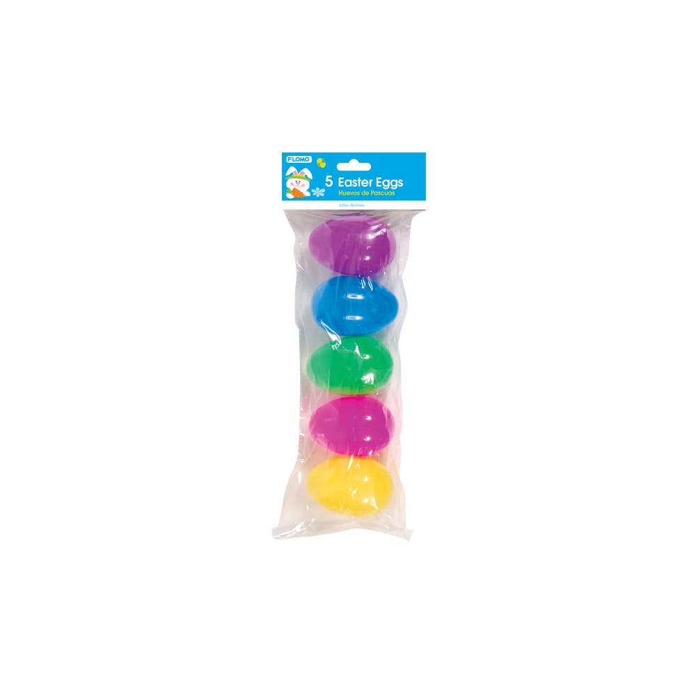 Plastic Easter Eggs - Assorted Colors 5 Pack