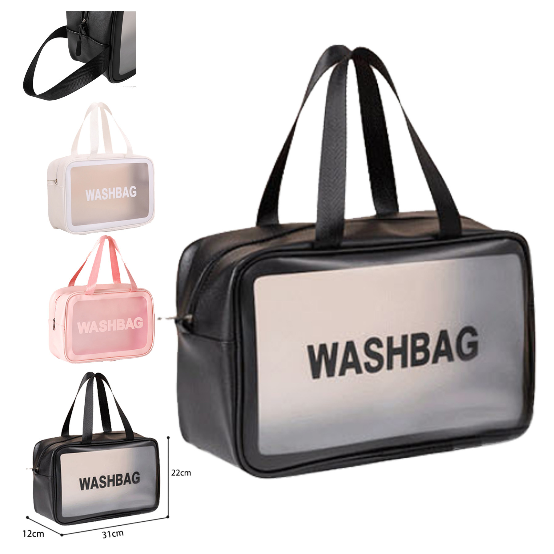 Portable Rectangle Cosmetic Bag for Women 2