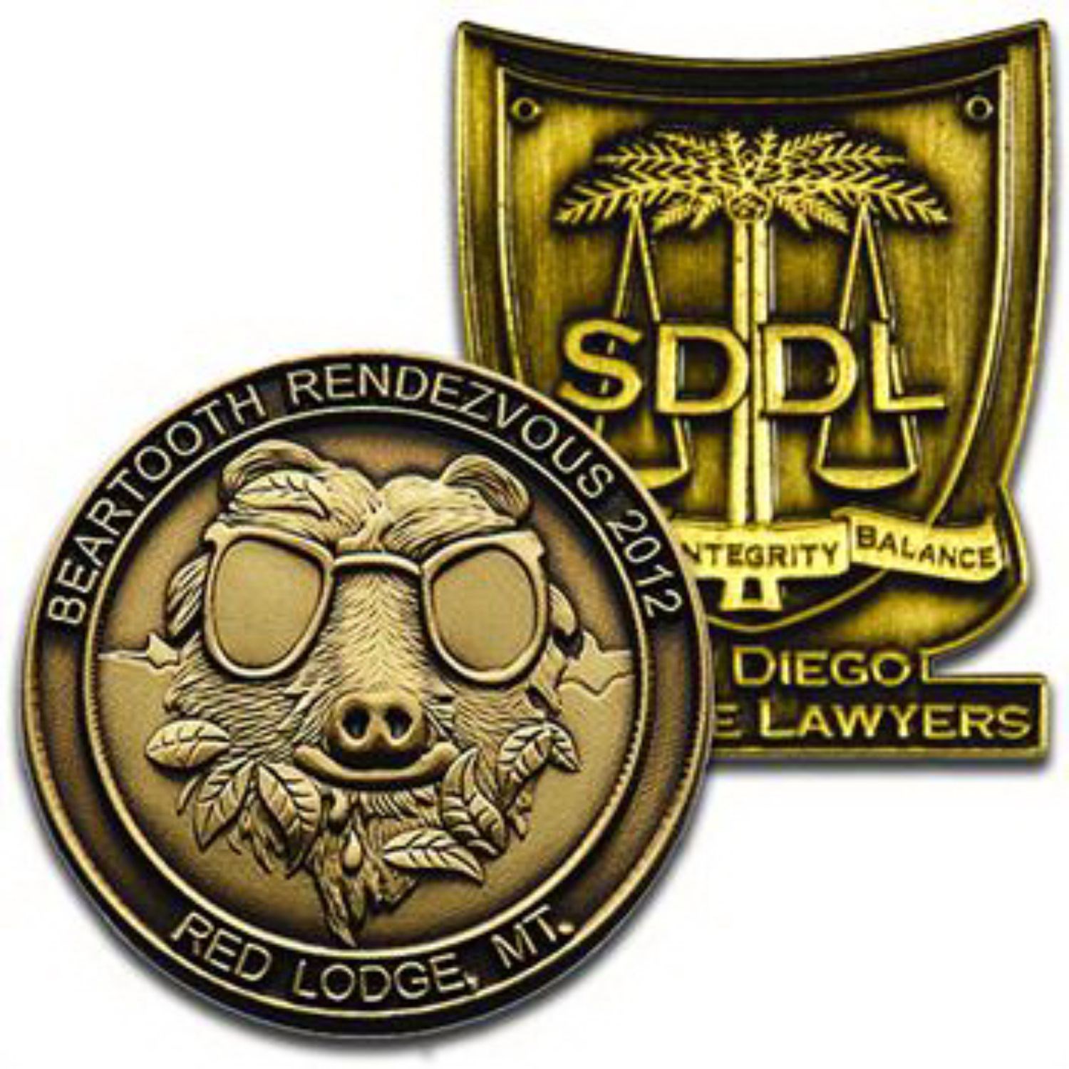 1" Die Struck Custom shaped Lapel Pins 1