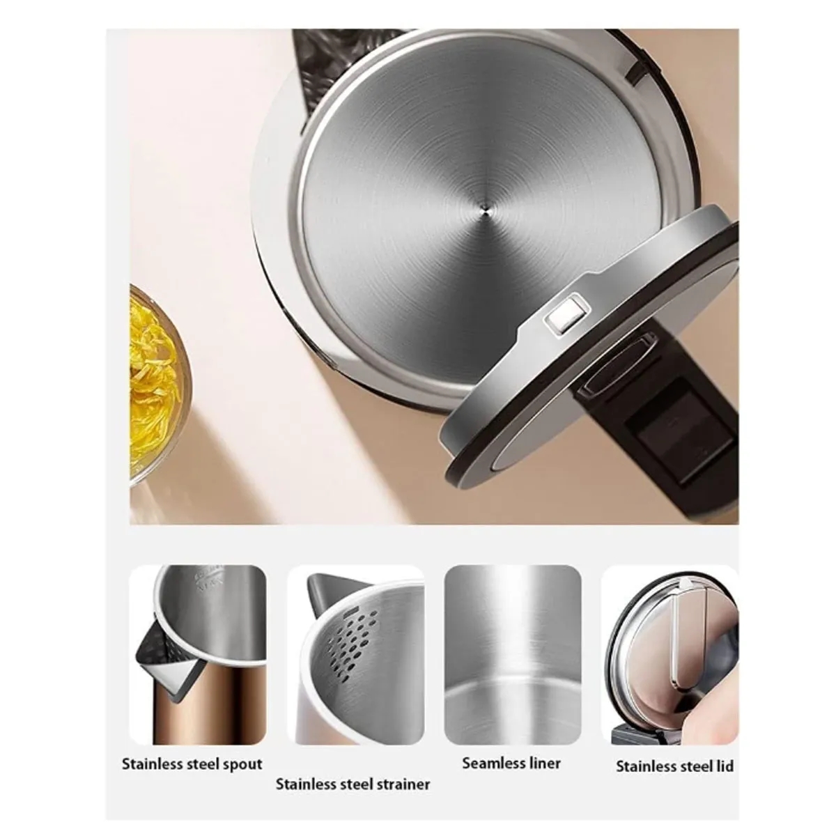 Automatic Quick Hot Water Stainless Steel Electric Kettle 4