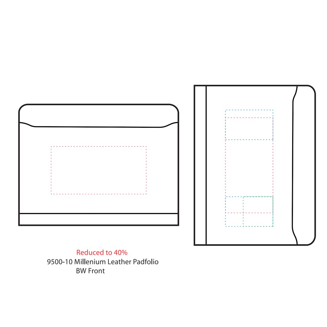 FSC® Mix Millennium Leather Zippered Padfolio 3