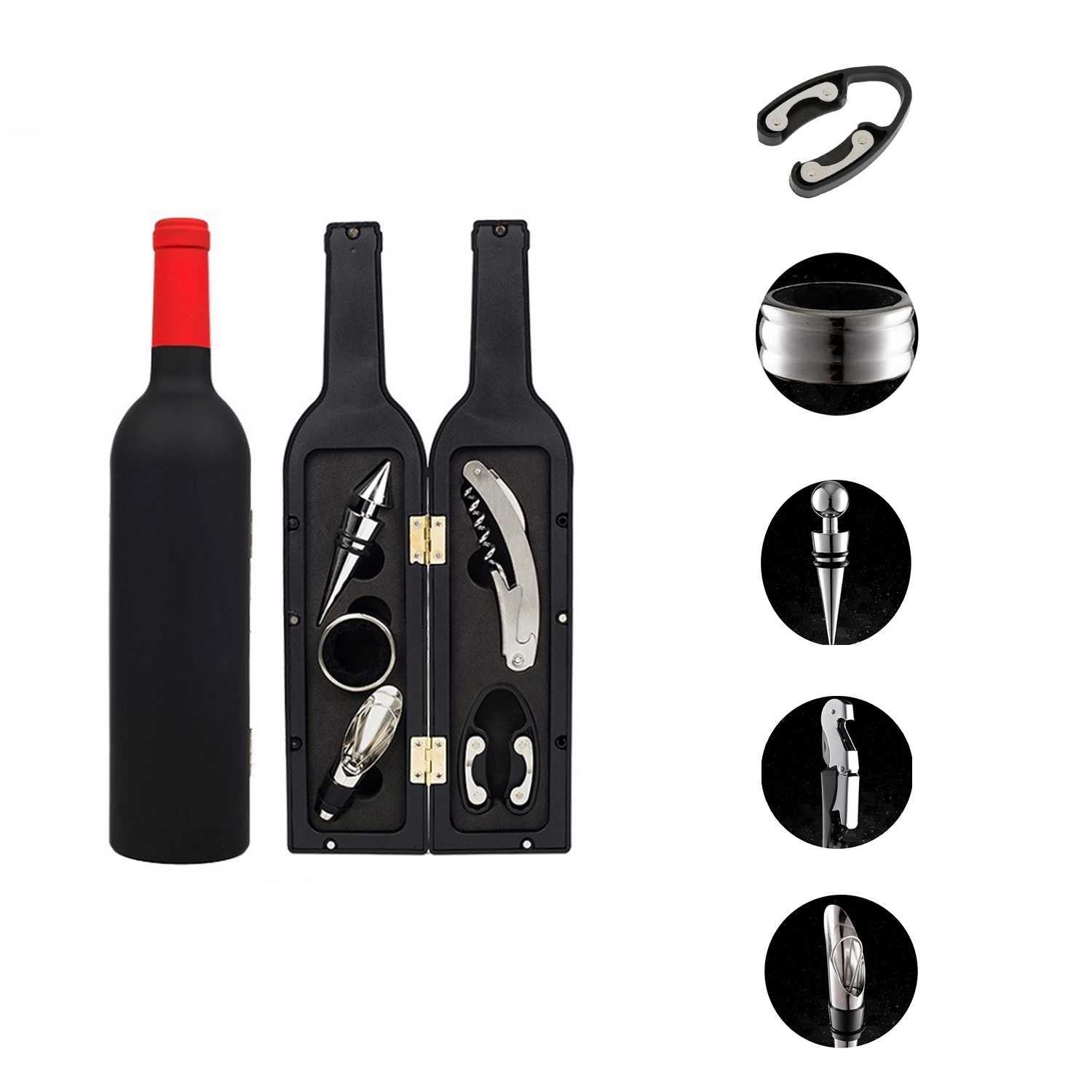 Bottle-Shaped Wine Tool Gift Set 2