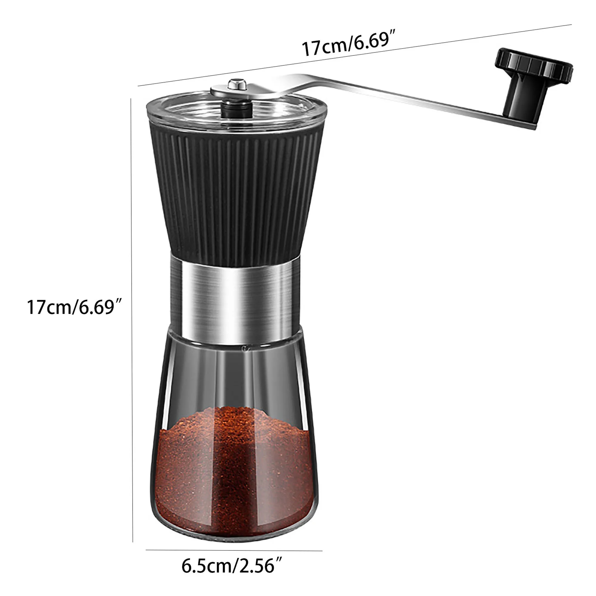 304 Stainless Steel Hand Cranked Coffee Grinder 3