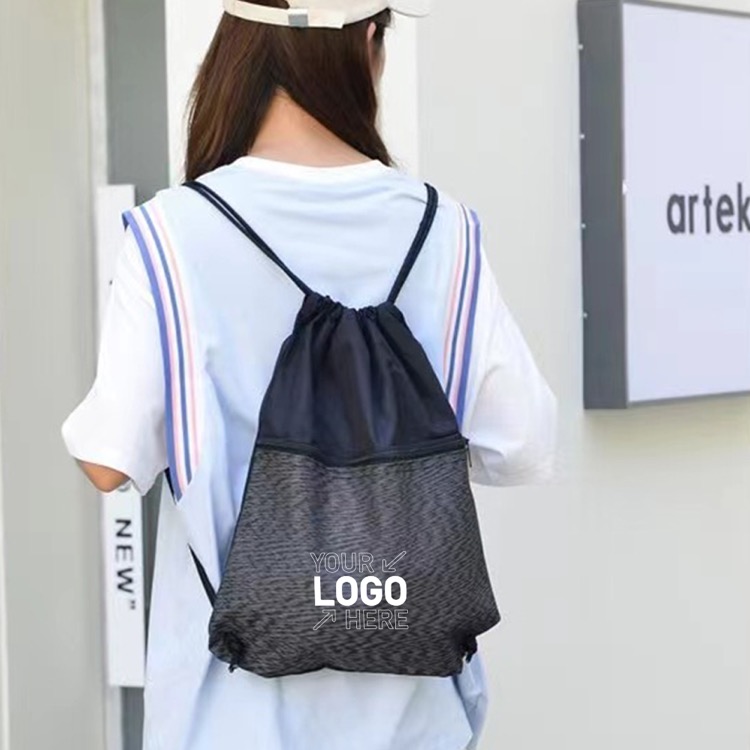 Drawstring Backpack with Drawstring Pockets 4