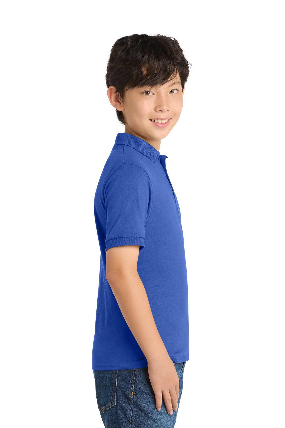 Port & Co Youth Core Blend Jersey Knit Polo. KP55Y 30