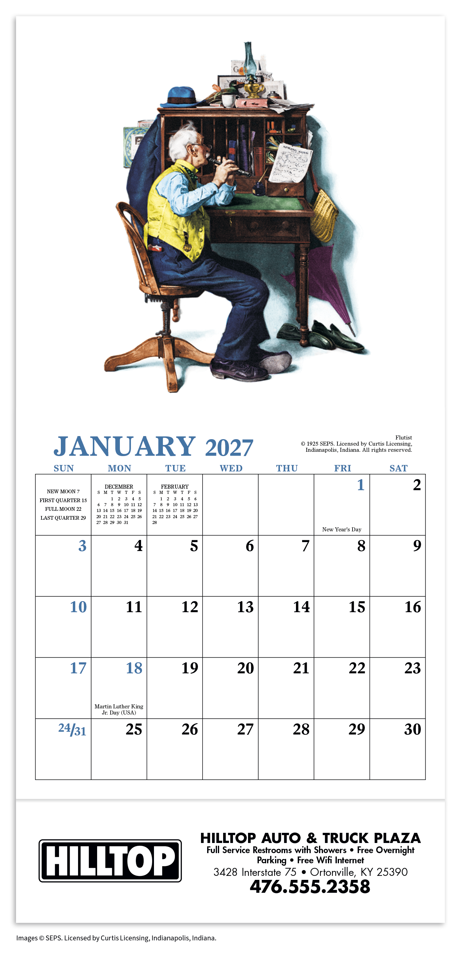 HotLine® Products Norman Rockwell Mini Calendar 61