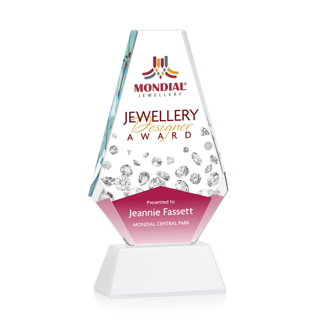 Kingsley VividPrint™ Award on Newhaven Base - White 7