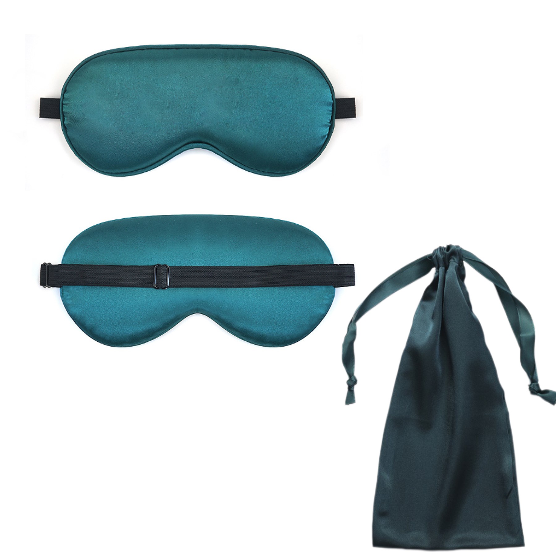 Soft adjustable Satin Sleeping Eye Mask with drawstring pocket 5