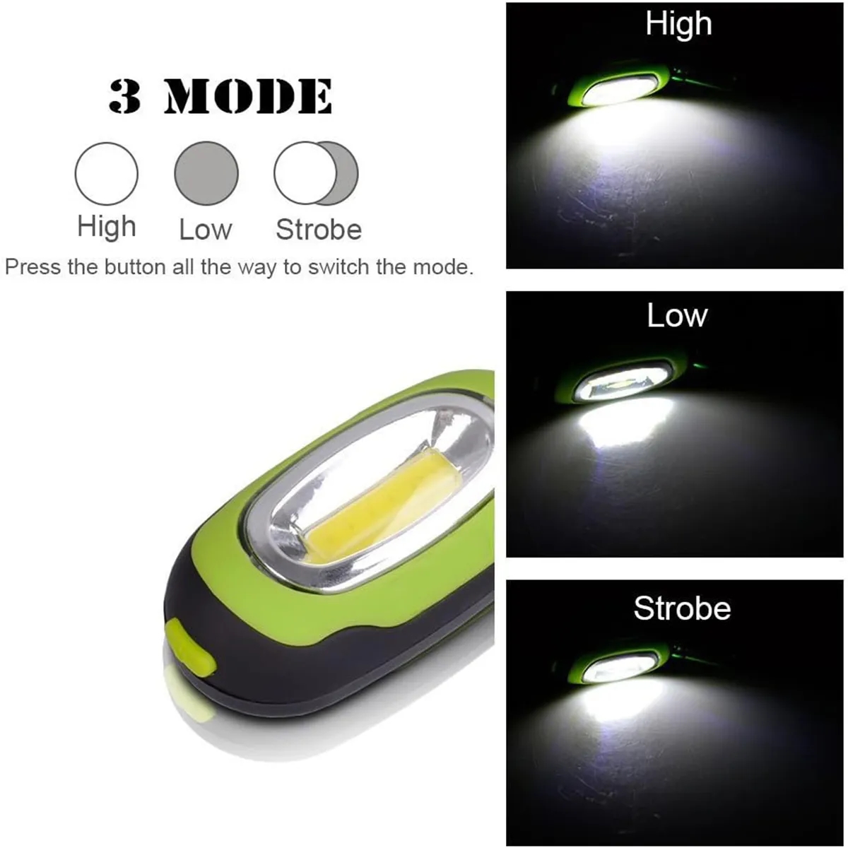 Portable Mini COB Keychain Light Flashlight with Carabiner 3