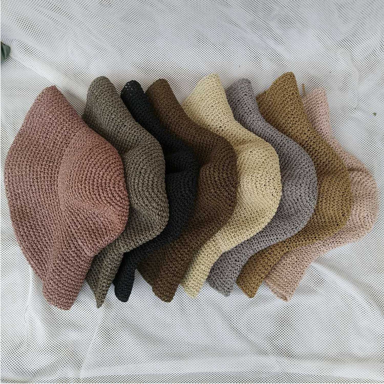 Wide Brim Crochet Foldable Fisherman Vacation Hat for Women 8