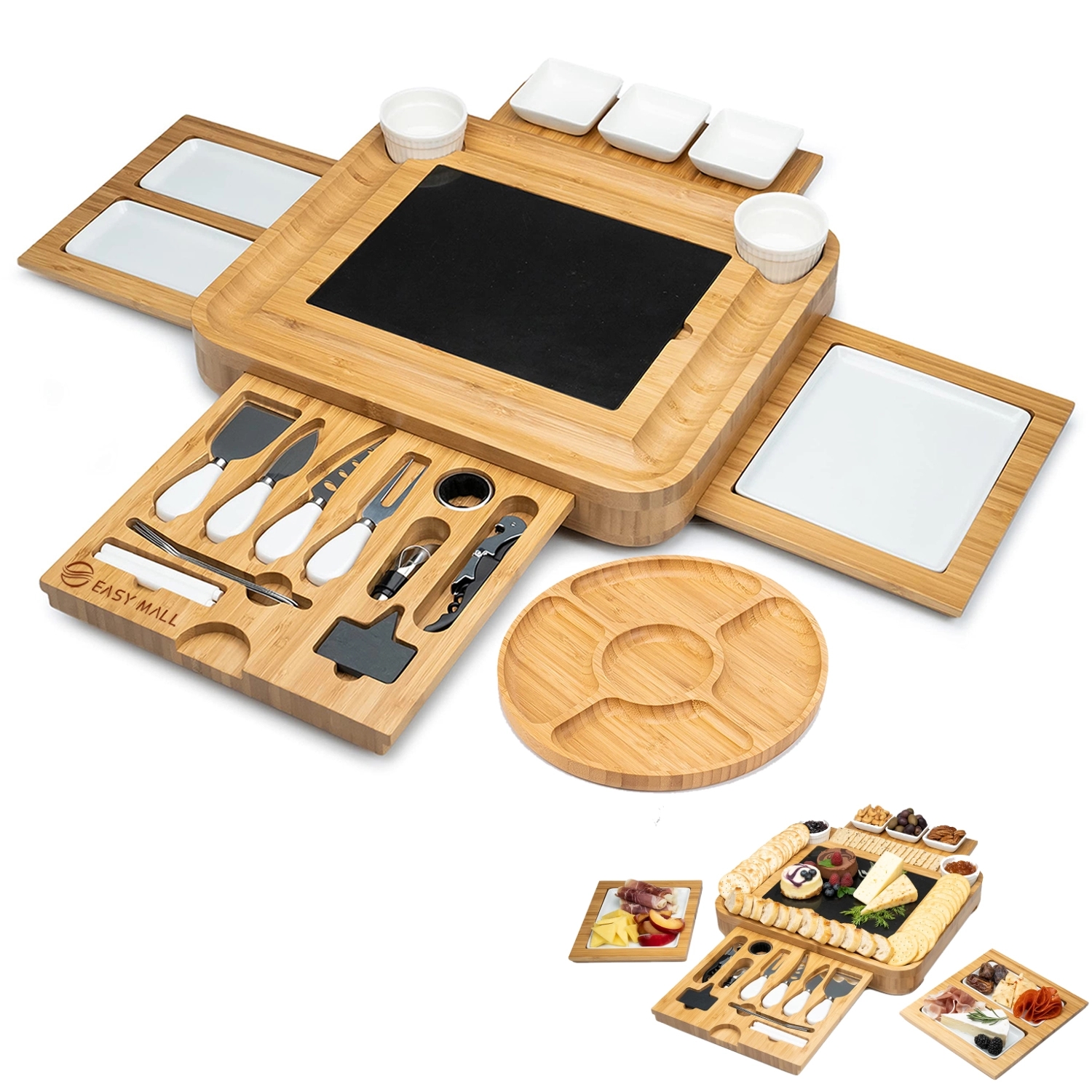 Wooden Cheese Cutting Board Set 1