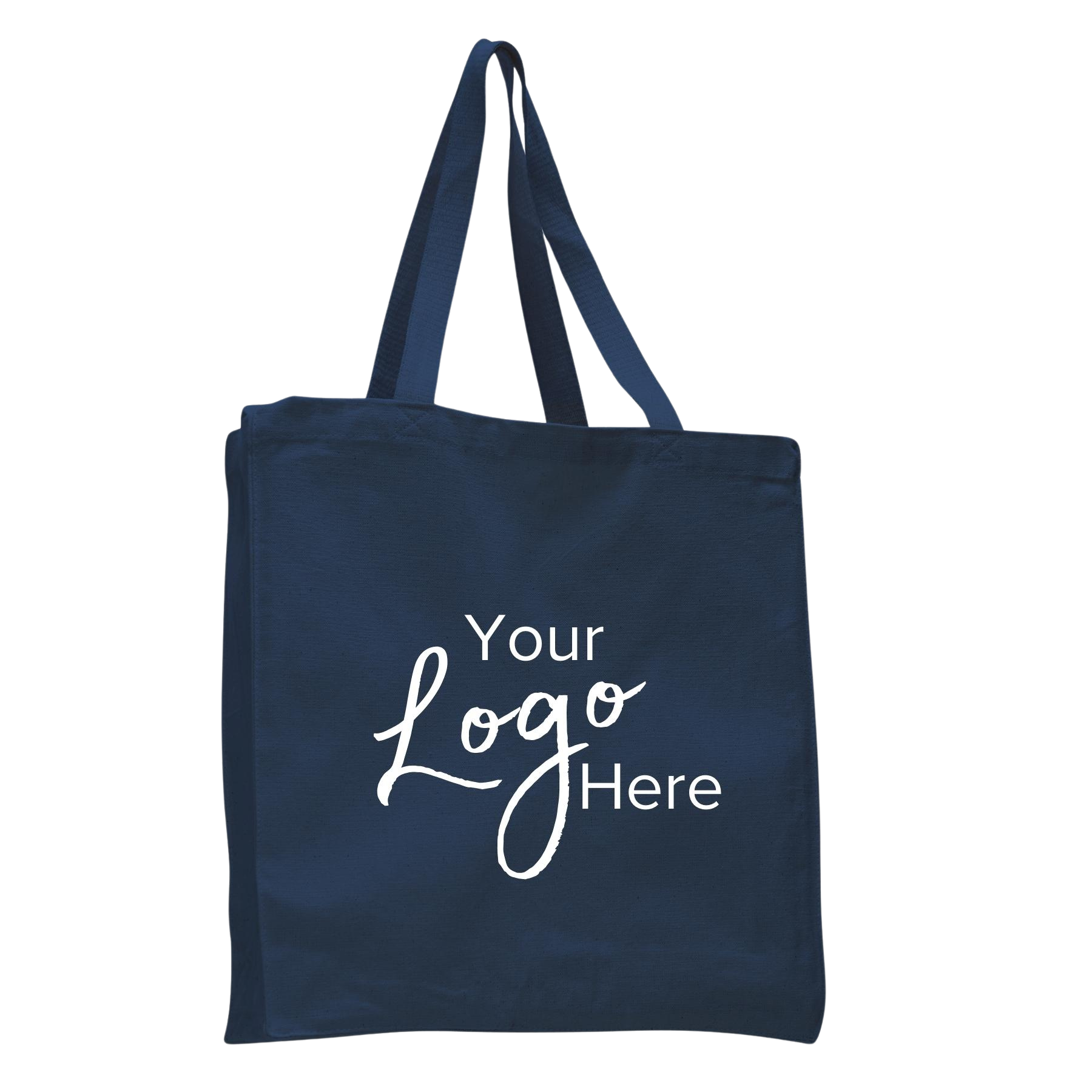 Canvas Shopper Bag 14" W x 15" H with 4" Gusset, custom tote bag with logo imprint 18