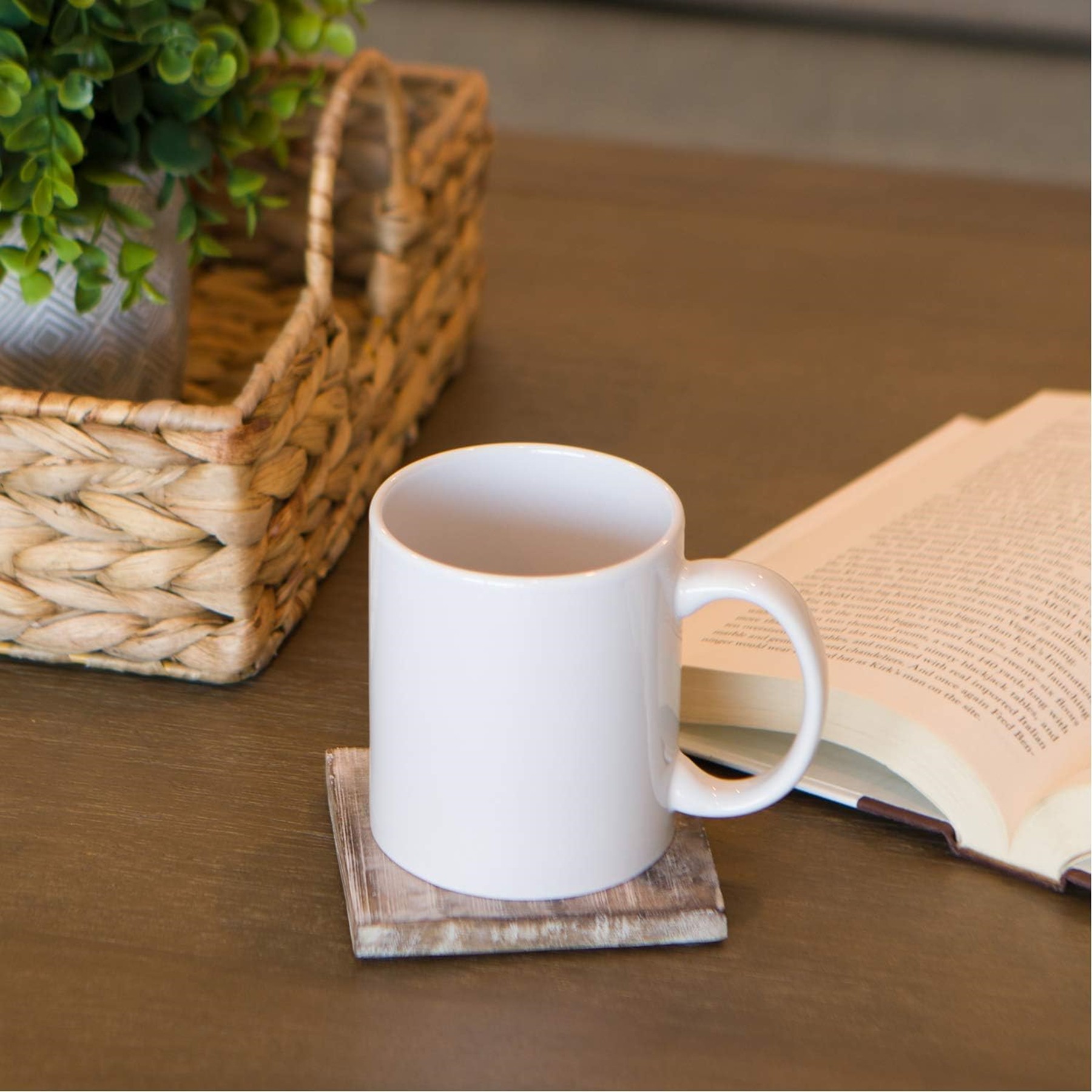 11 Oz Classic White Coffee Mug 3