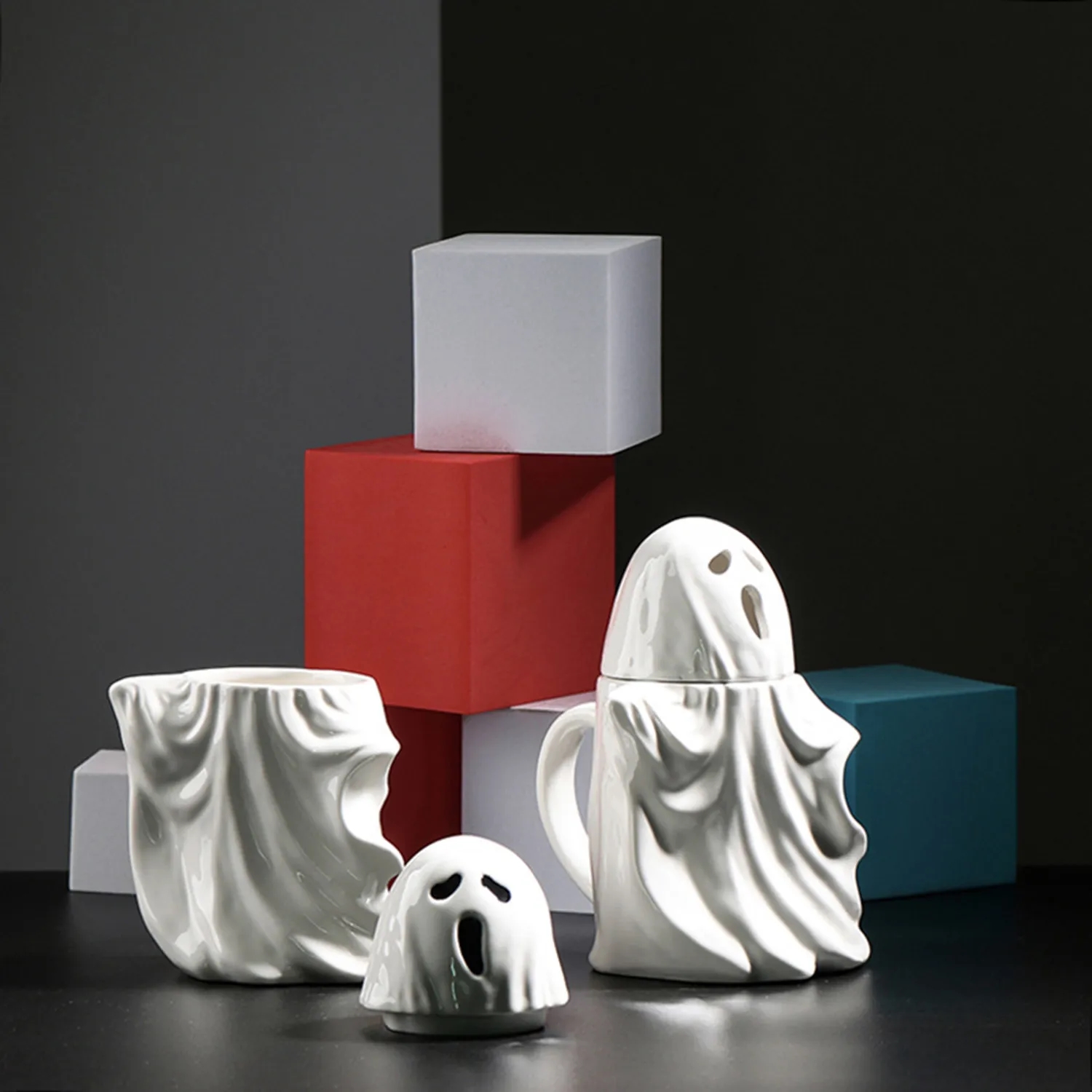 Ceramic Cup White Ghost Mug Halloween Gift 10