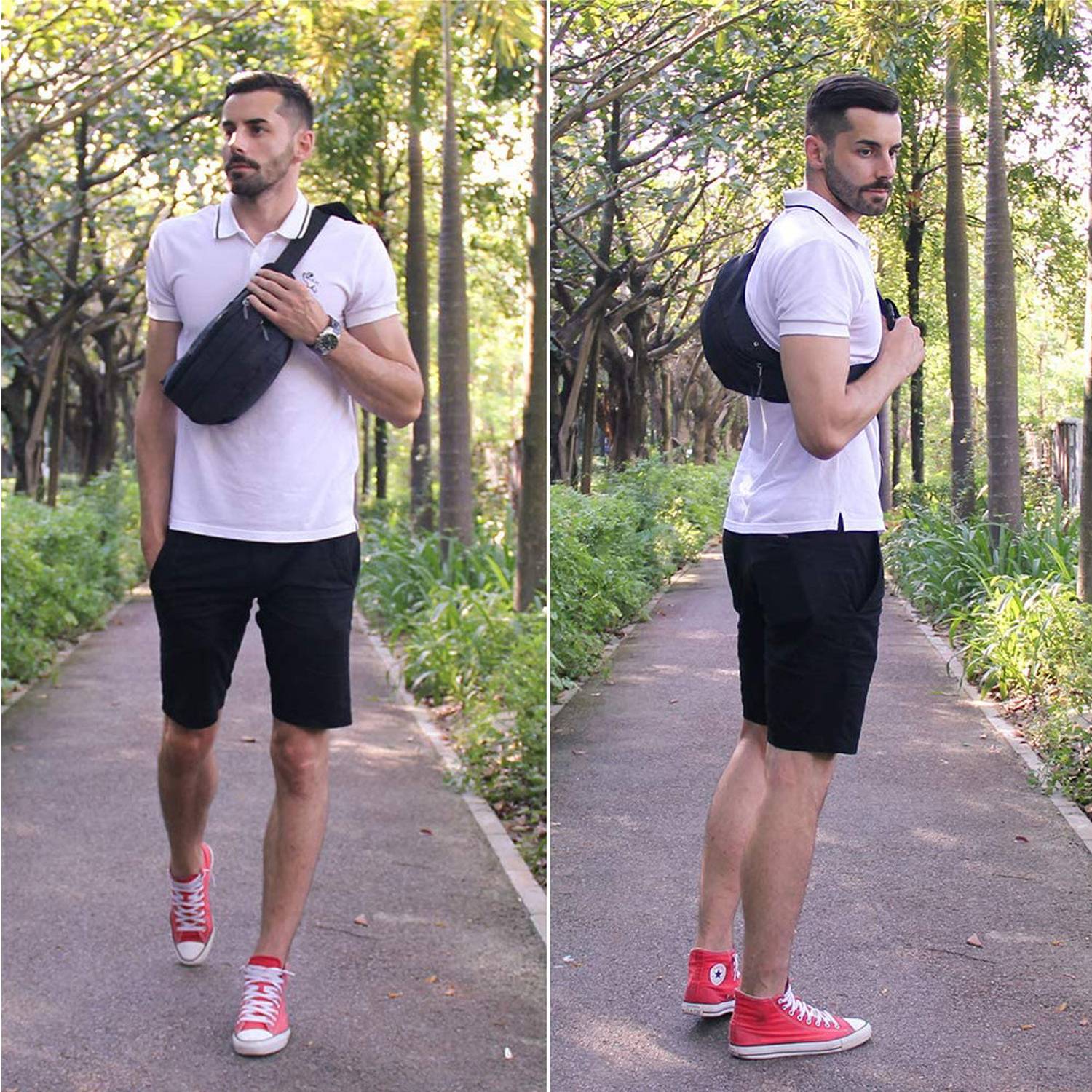 Water Resistant Large Hiking Waist Bag for Men Women 4