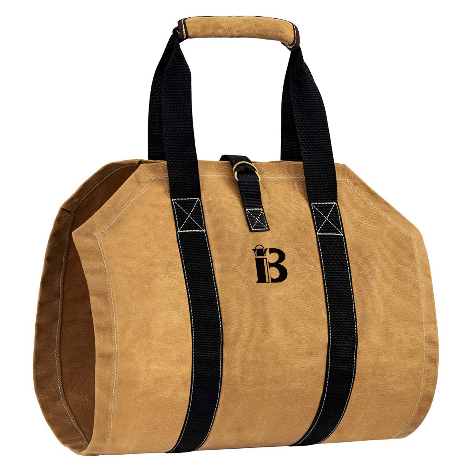 Canvas Large capacity outdoor hand-held firewood storage bag 1