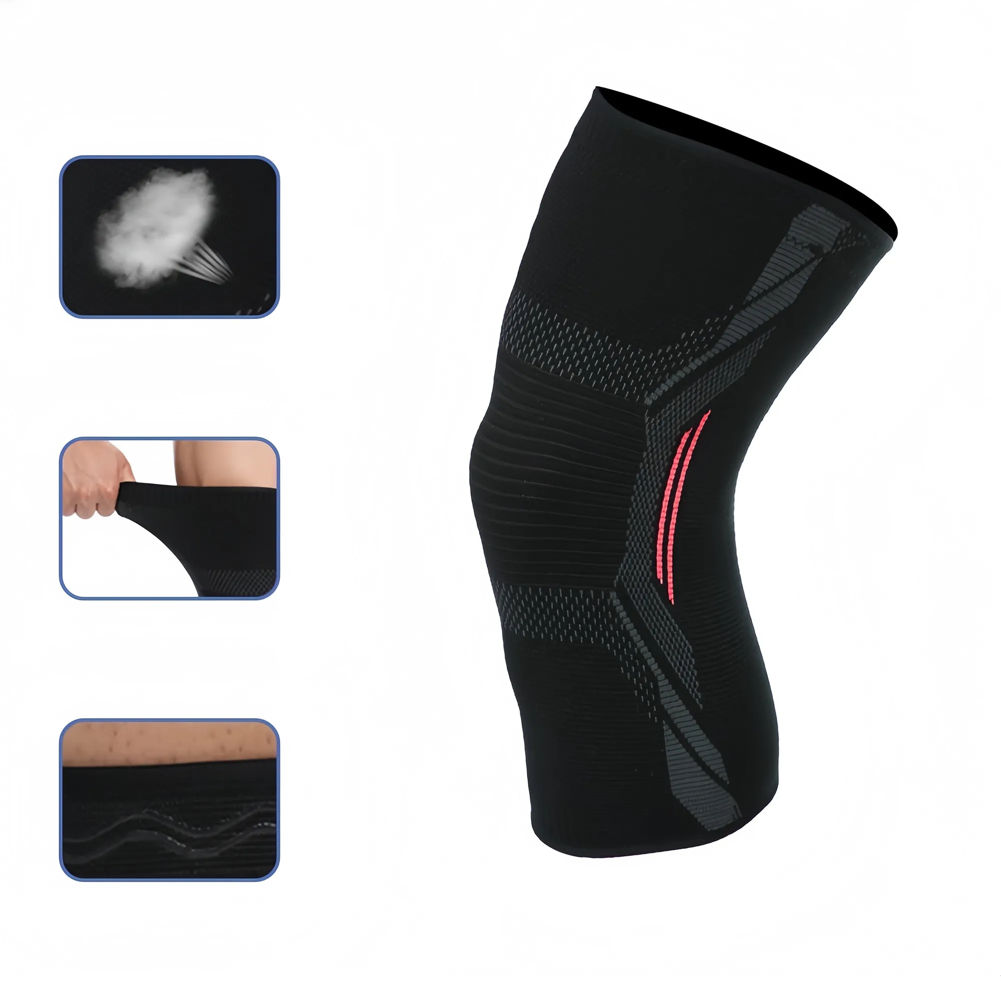 Knitted Nylon Knee Support Brace For Sports & Active Wear 5