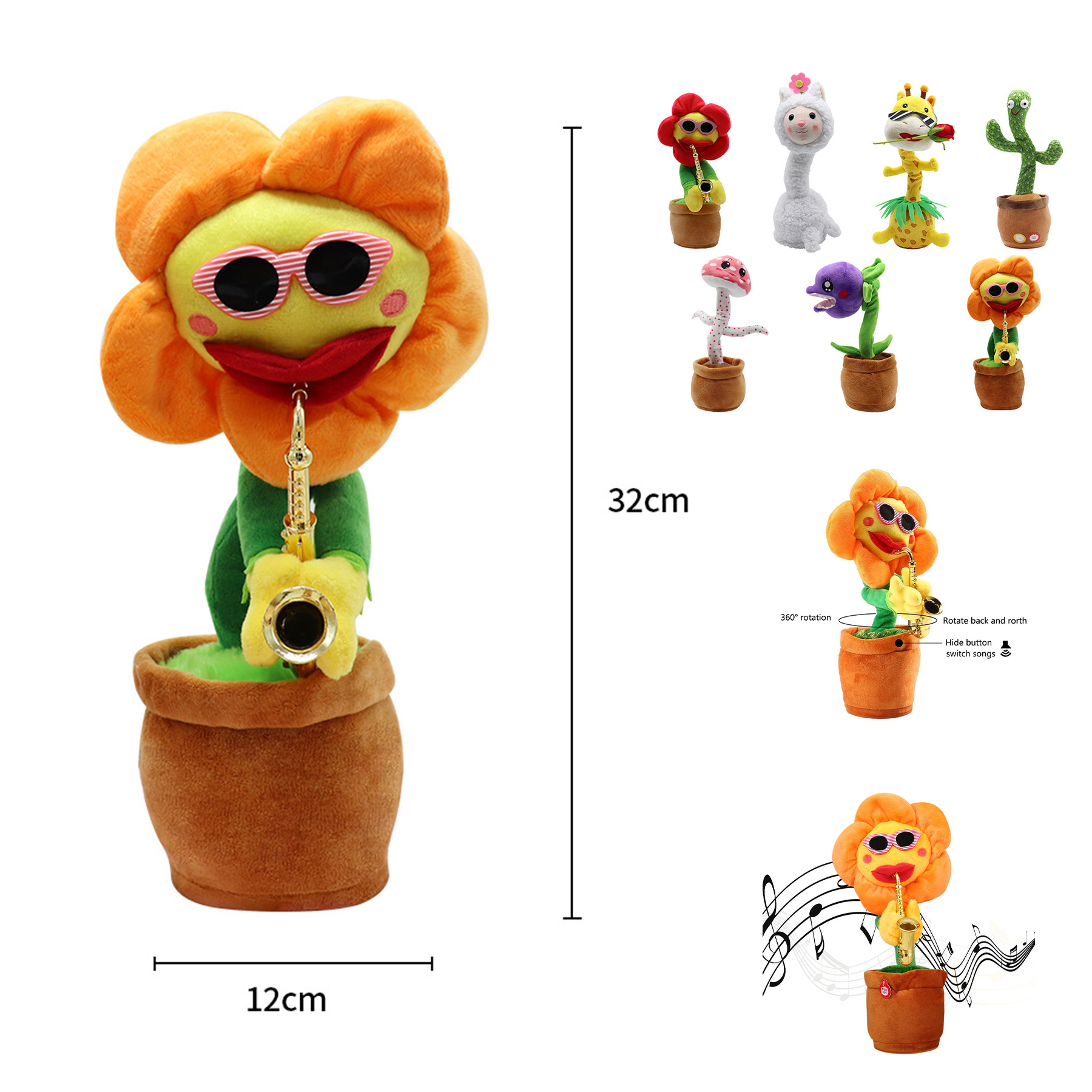 Musical Singing Dancing Repeating Talking Sunflower 1