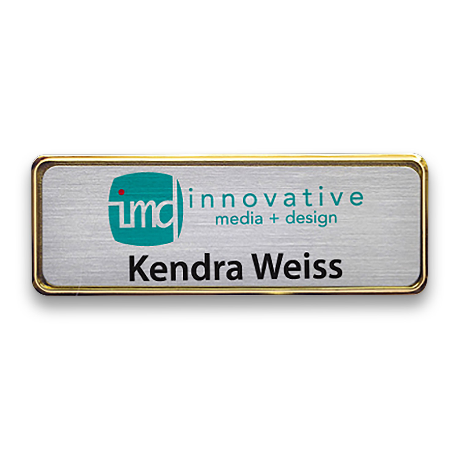 Framed Metal Name Badges 1" x 3" 11