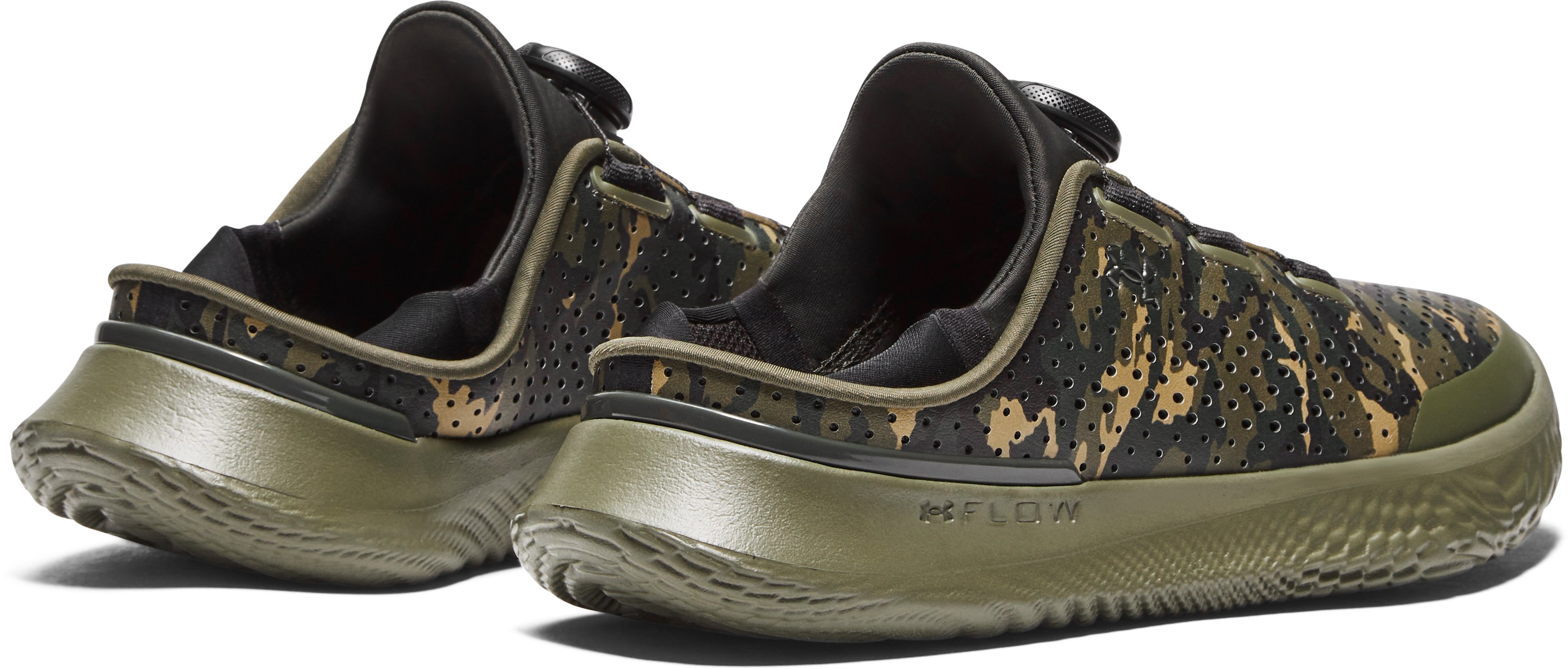 UA SlipSpeed Camo Grade School Training Shoes 2