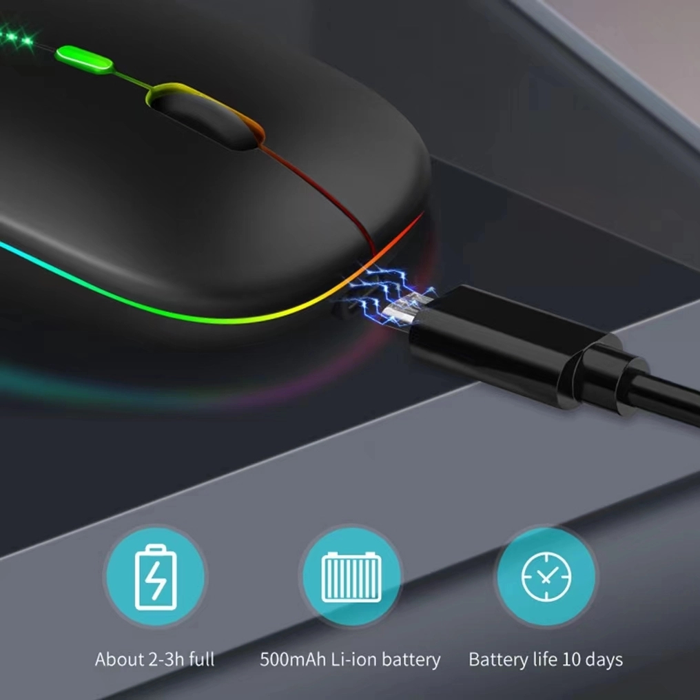 LED Ergonomic Wireless Optical Mouse 10