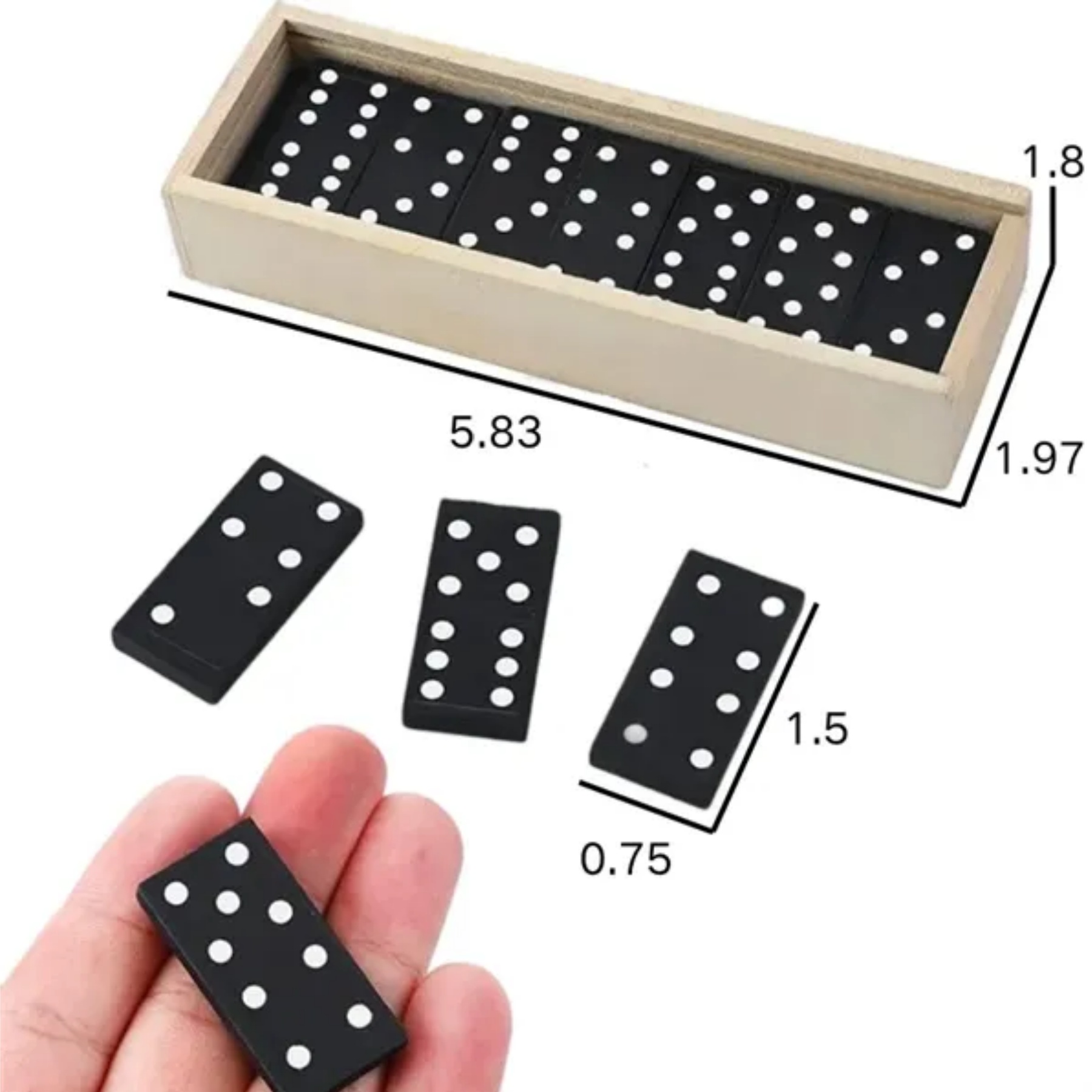 Dominos In Wooden Box 1