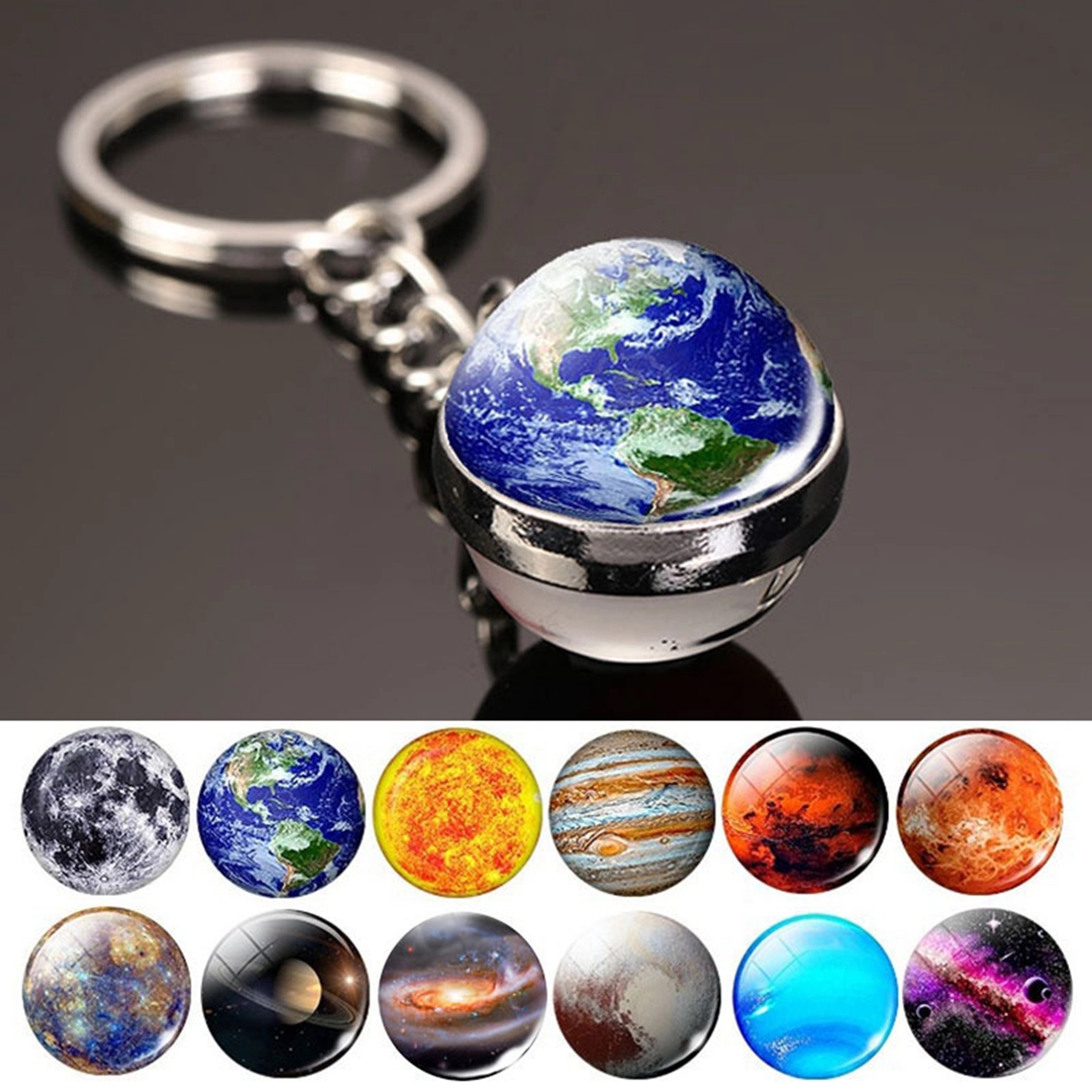 Glow in the Dark Crystal Ball Key Chain 3