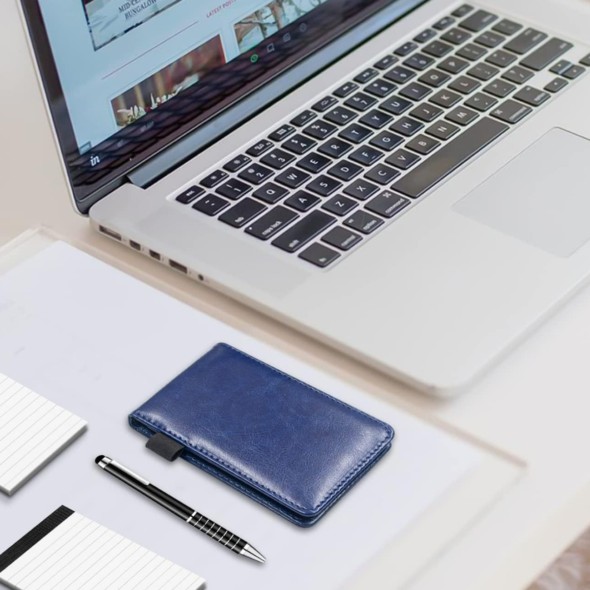 Faux Leather Notepad with Pen 3