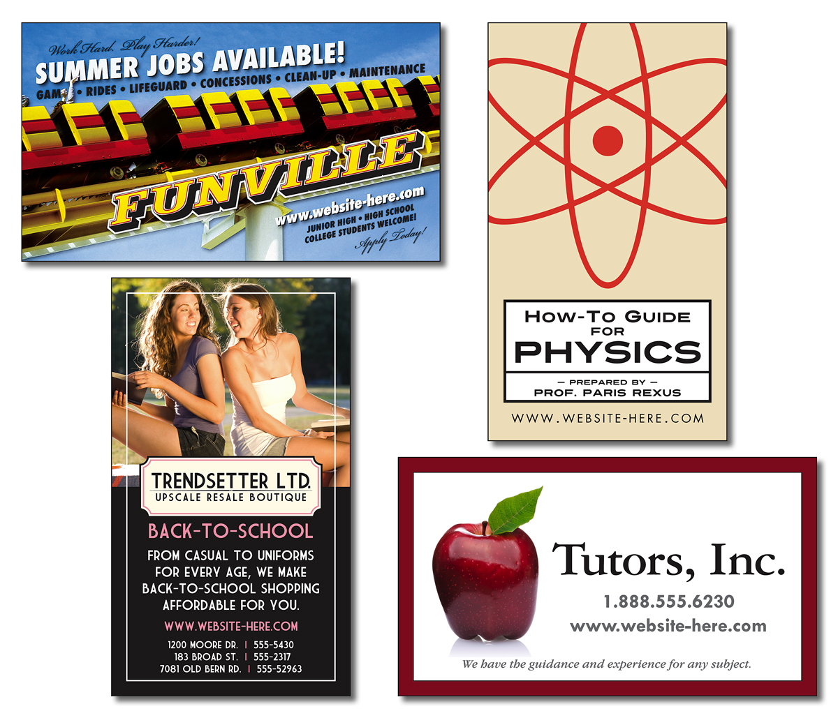 School Business Card Magnet - 3.5x2 (Square Corners) - 25 mil. 3