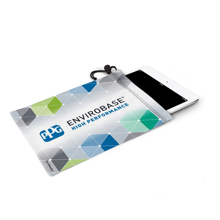 Synthetix® Large Tablet Bag w/Drawstring Stopper - Full Bleed