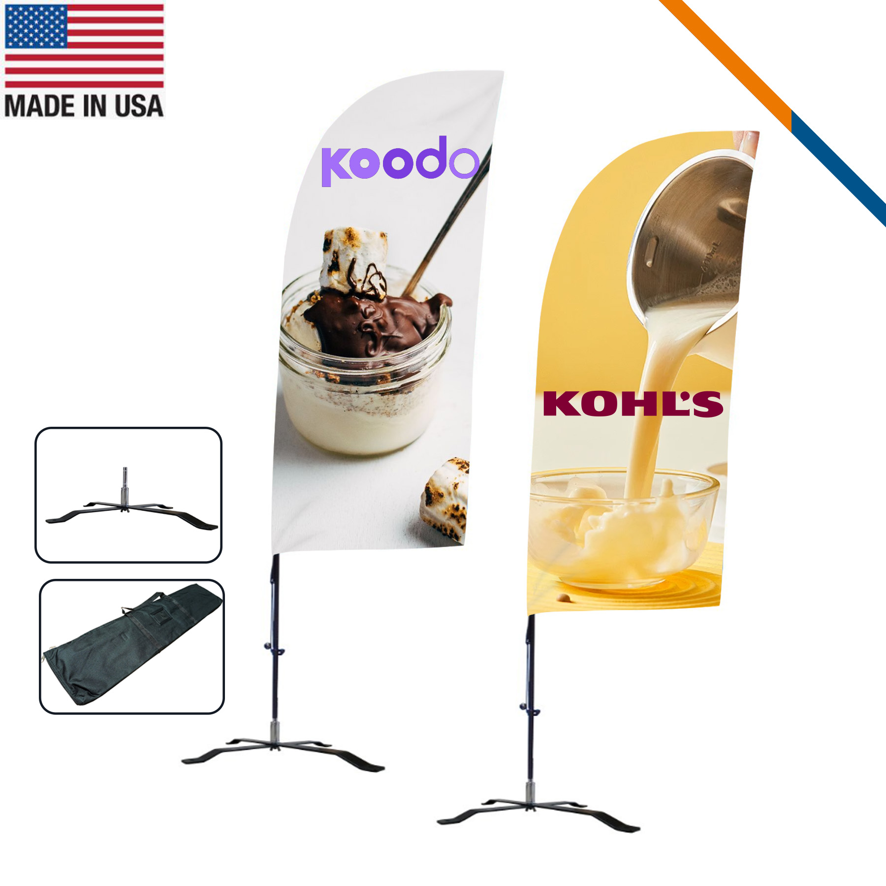 7' Busli Double-Sided Straight Flag 4