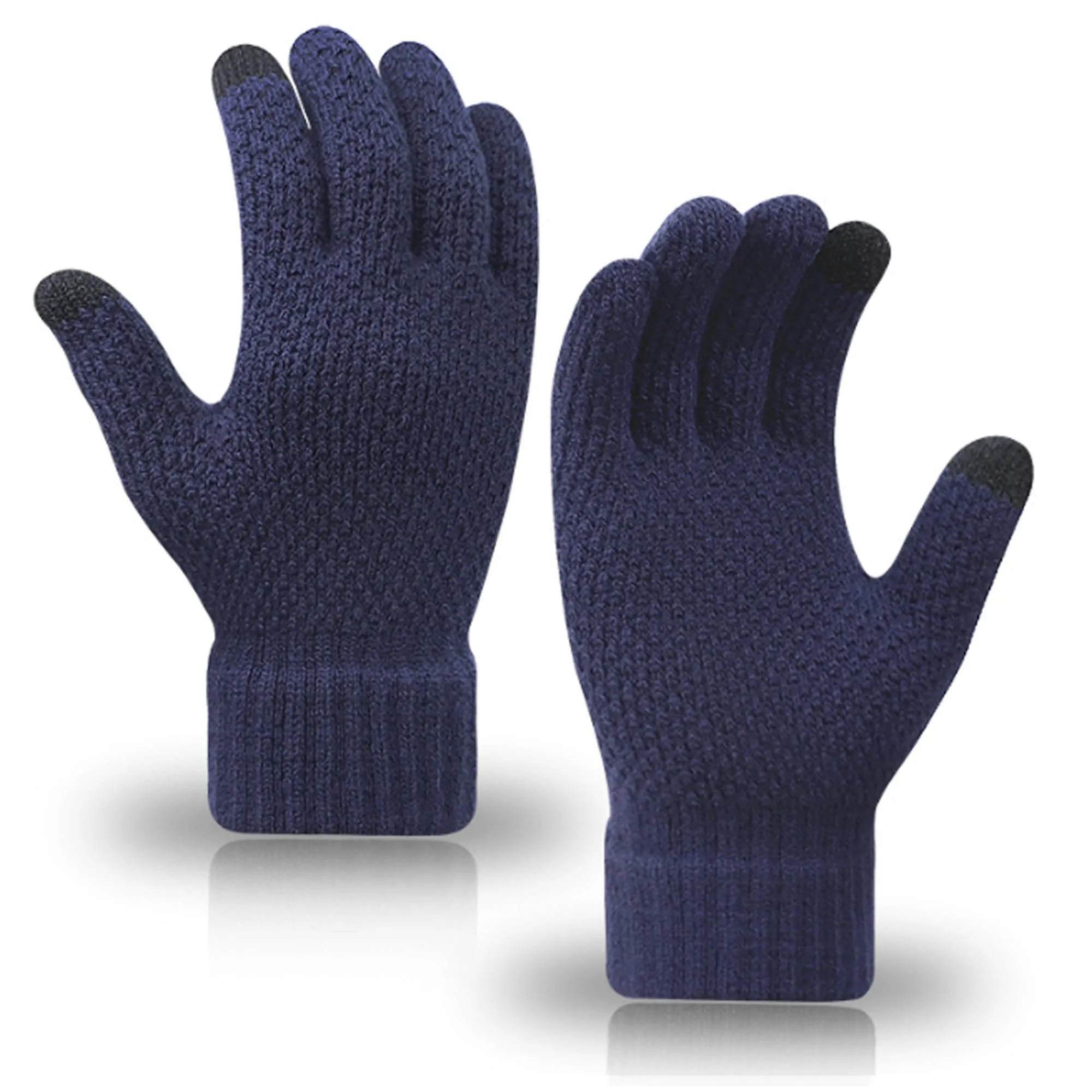 Touchscreen-Compatible Knit Winter Gloves 4