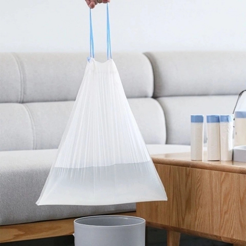 Environmentally friendly drawstring garbage bags 1