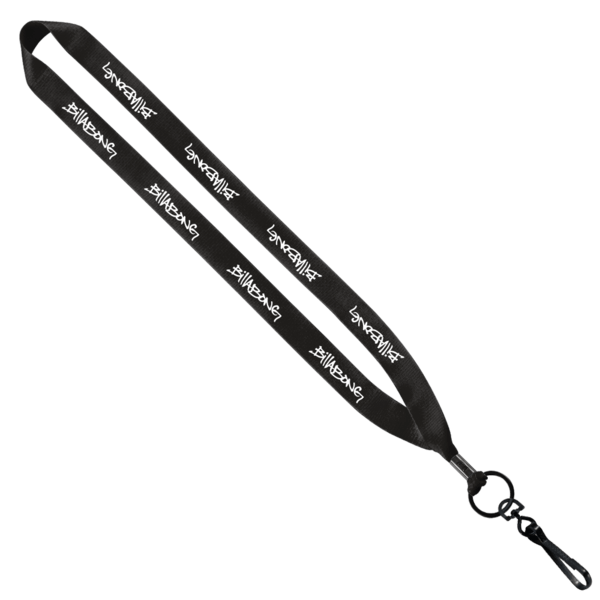 3/4" Polyester Lanyard with Metal Crimp & Swivel Snap Hook 12