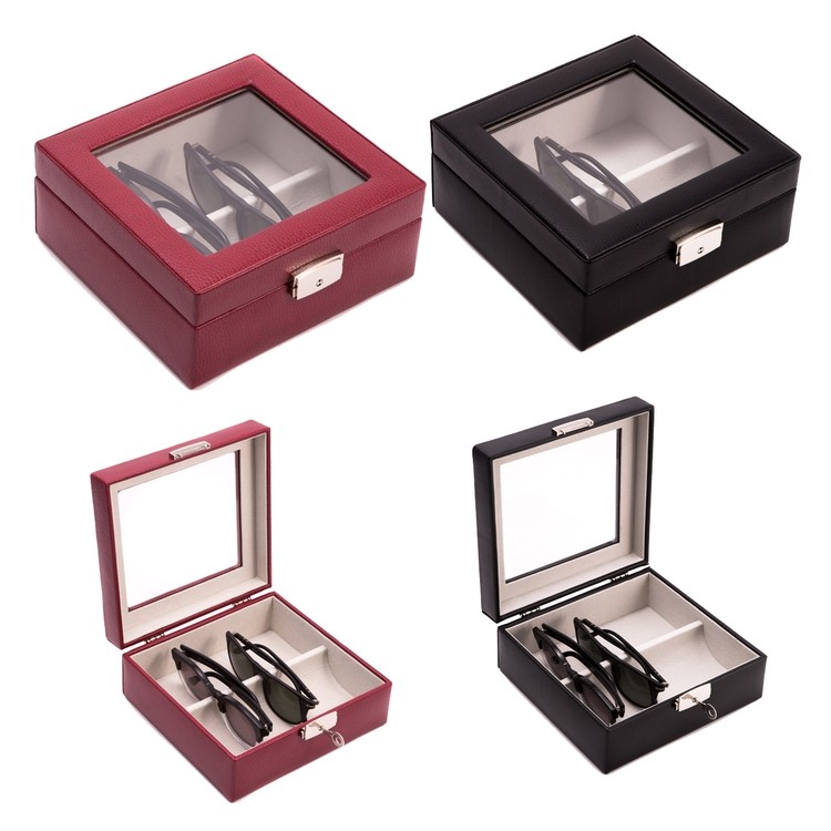 Leather Multi-Purpose Case with Glass Top 2