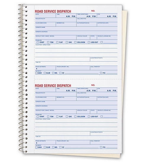 Road Service Dispatch Book 1