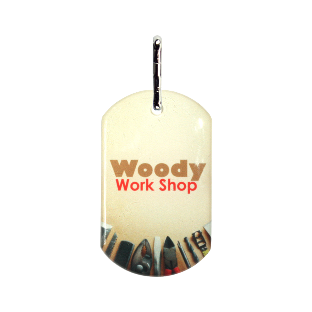 Dog Tag pendant on Zipper Pull (Double Sided) 2