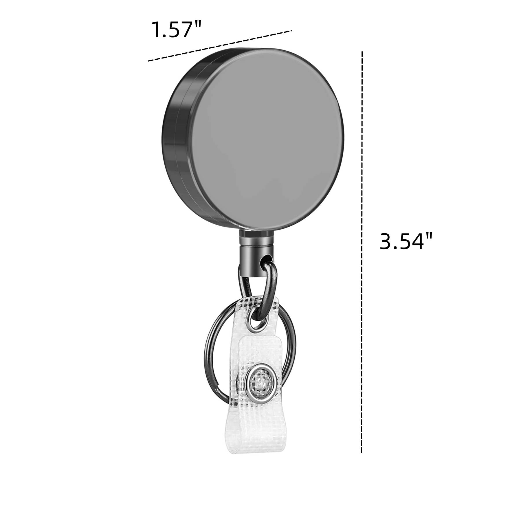 Metal Retractable Badge Reel Clips Holder 1