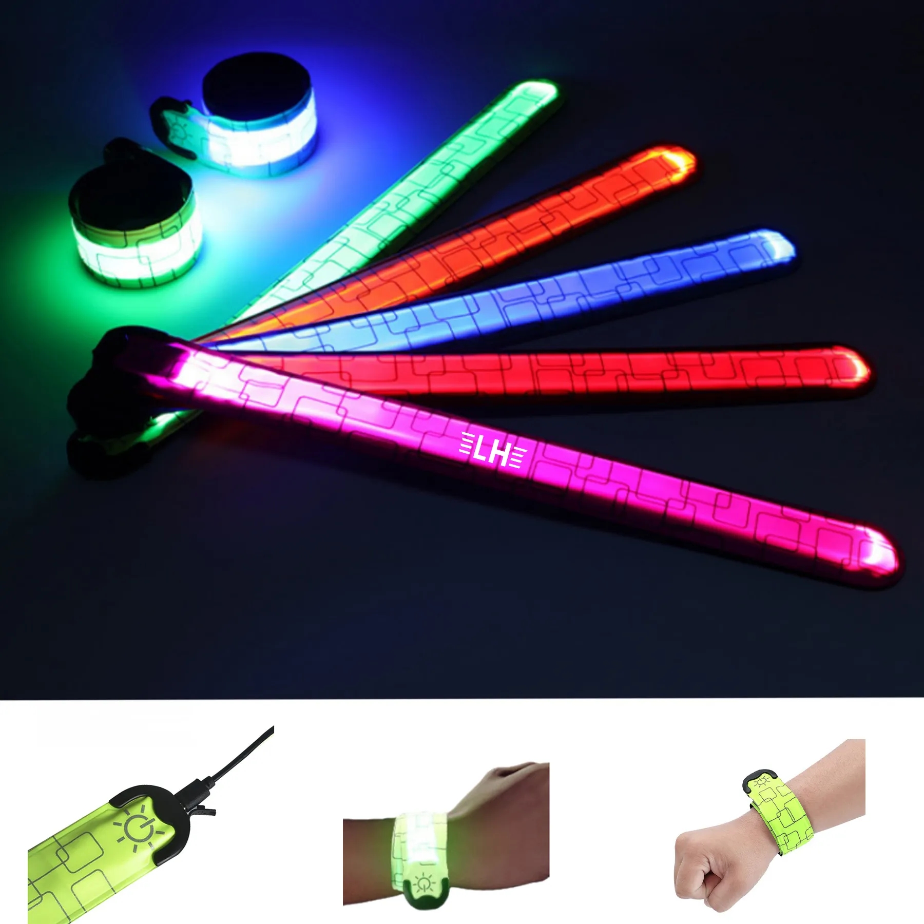 LED USB Rechargeable Glow Bracelet 4