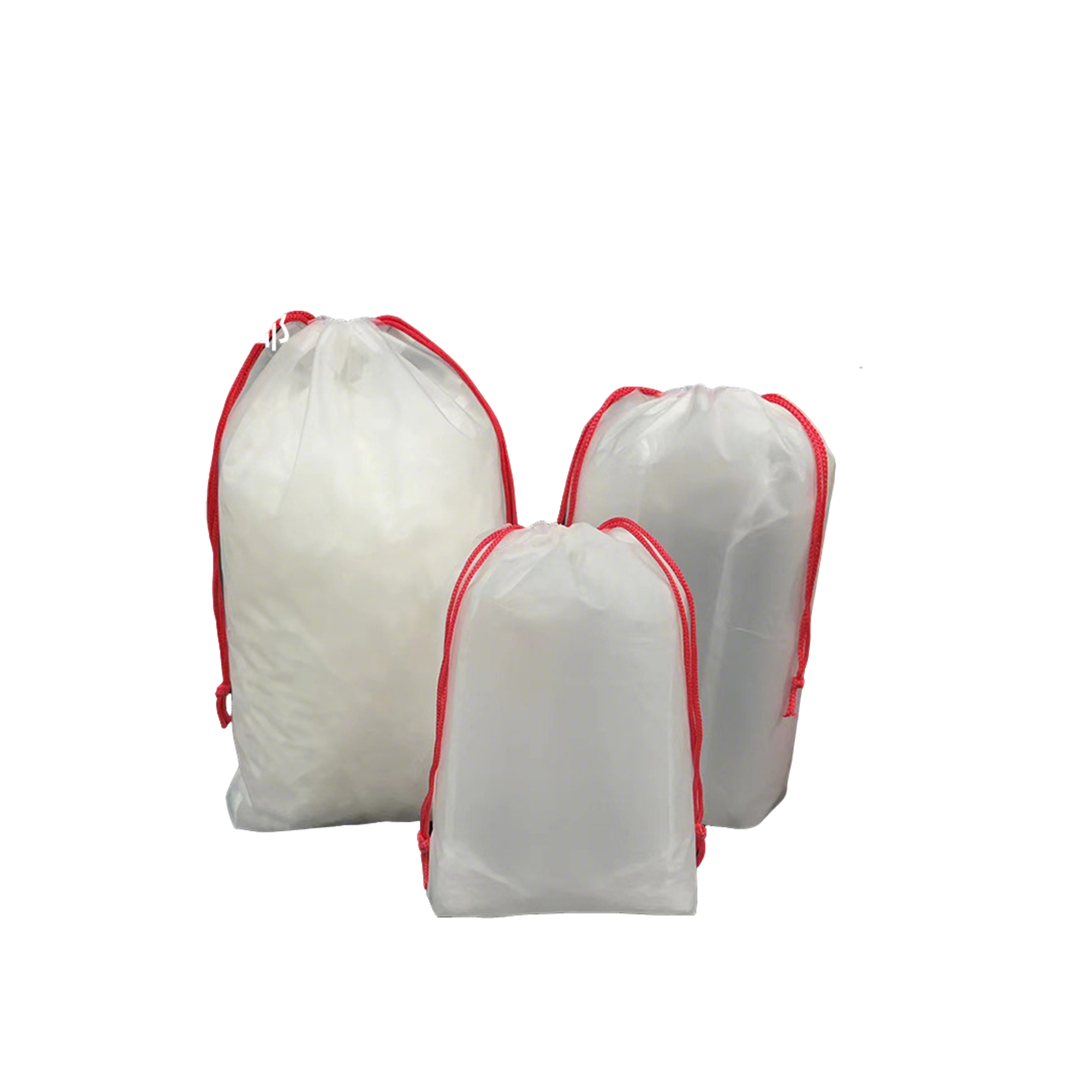 PE Transparent Drawstring Bag For Towel And Scarf 11.8 L 8