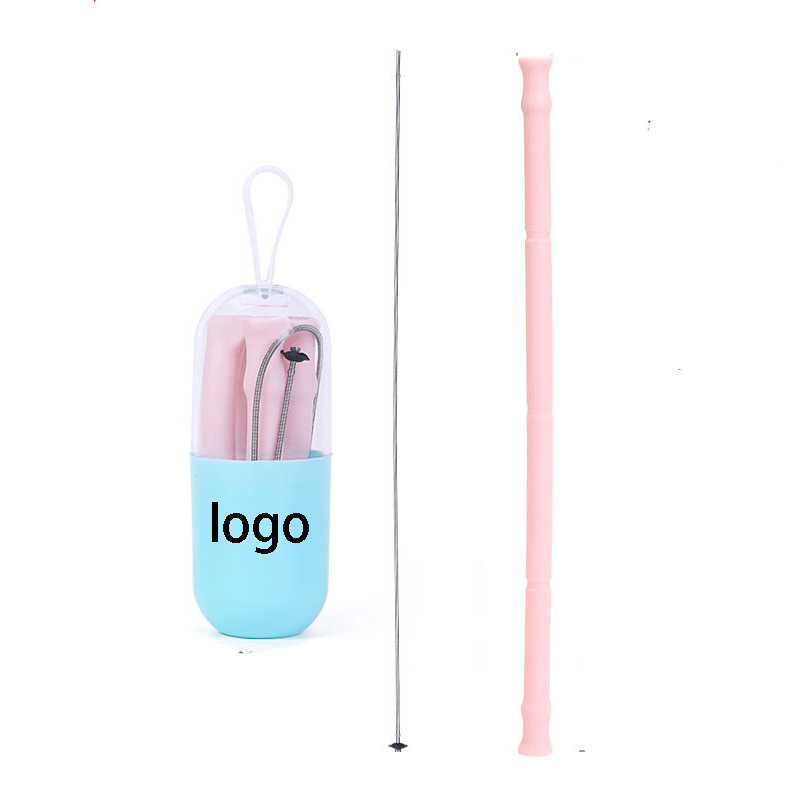 Silicone Straws With Case 2