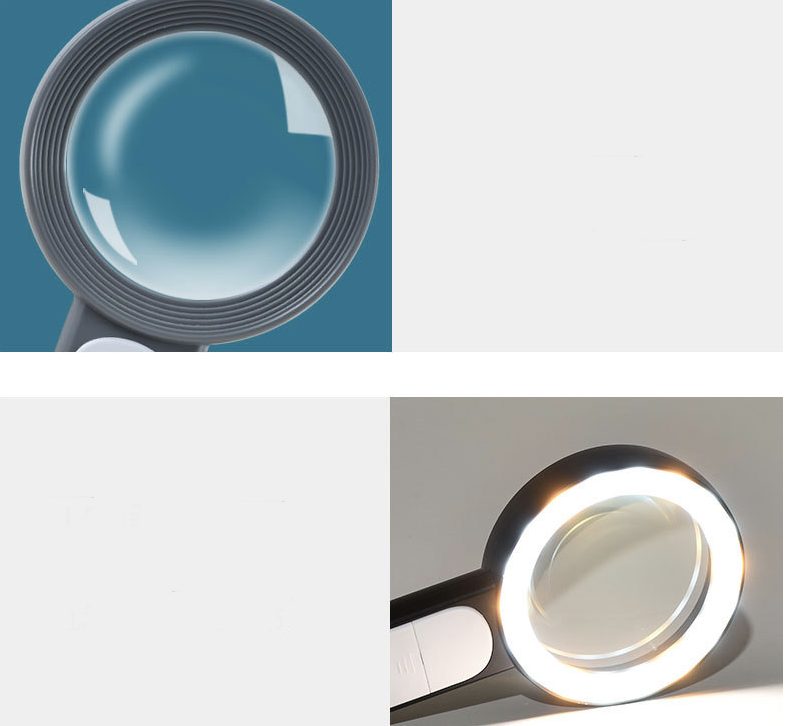 30X Handheld Magnifying Glass with 18LED Cold and Warm Light 16