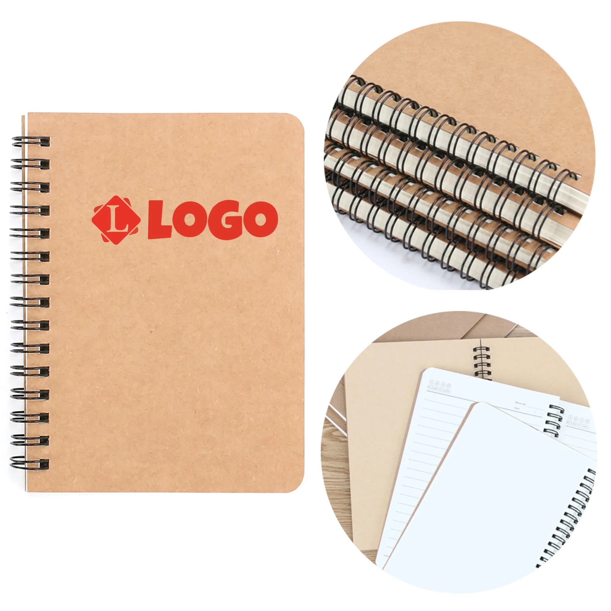 Brown Kraft Paper Notebook MOQ 100pcs 2