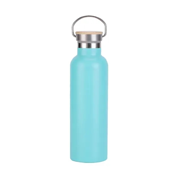 20 oz Insulated Water Bottle with Bamboo Lid Eco-Friendly 2
