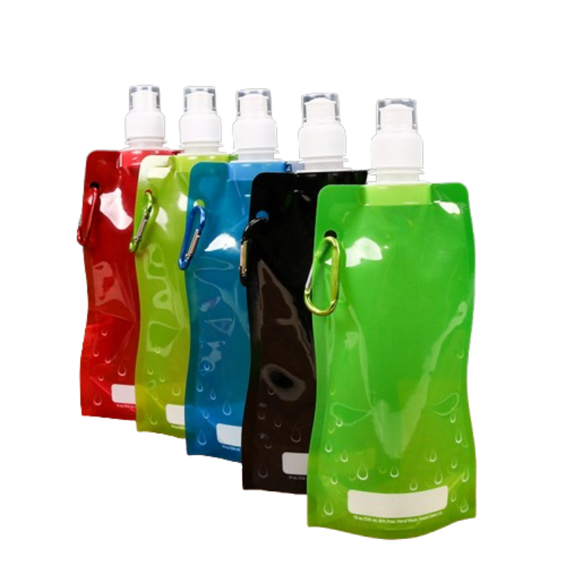 18 oz Foldable Water Bottle W/ Carabiner 10